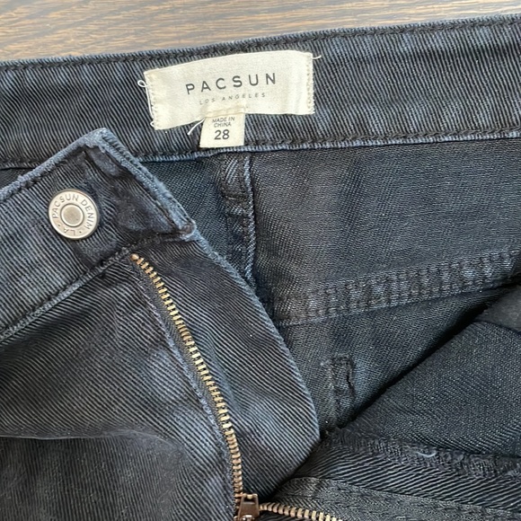 BNWOT PAC SUN BLACK DENIM MINI Skirt - Picture 2 of 4